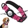 TagME Airtag Dog CollarWaterproof Reflective Pet Collar with Airtag HolderSoft Padded and Double DRings for Medium DogsHot Pink