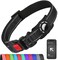 Erbine AirTag Dog Collar with AirTag Holder Compatible for Air Tag Reflective Soft Padded Safety Locking Buckle Adjustable Nylon for Small Medium Large Dogs BlackXL
