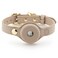 Nina Woof Cupertino Dog Collars Harnesses Leashes Made from Vegan Leather with Dog Tracker Device Holder Adjustable Dog Collar Medium Beige