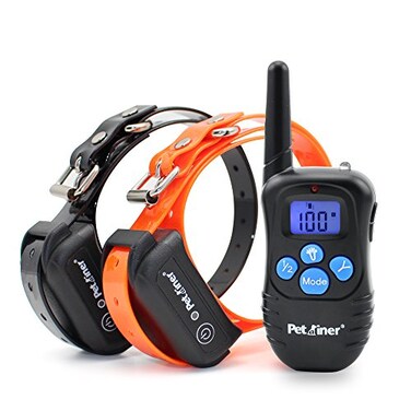 Petrainer Training Collar for Dogs Waterproof Rechargeable Dog Training ECollar with 3 Safe Correction Remote Training Modes Static Vibration Beep for Dogs Small Medium Large