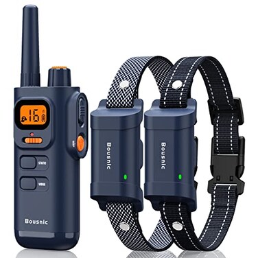 Bousnic Dog Training Collar with Remote 4000ft Waterproof Dog Shock Collars 2 Dogs for Large Medium Small Dogs Rechargeable E Collars for Dogs Training with Beep Vibration Humane Shock116 Mode