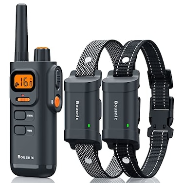 Bousnic Dog Training Collar with Remote 4000ft Waterproof Dog Shock Collars 2 Dogs for Large Medium Small Dogs Rechargeable E Collars for Dogs Training with Beep Vibration Humane Shock116 Mode