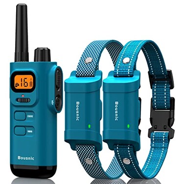 Bousnic Dog Training Collar with Remote 4000ft Waterproof Dog Shock Collars 2 Dogs for Large Medium Small Dogs Rechargeable E Collars for Dogs Training with Beep Vibration Humane Shock116 Mode