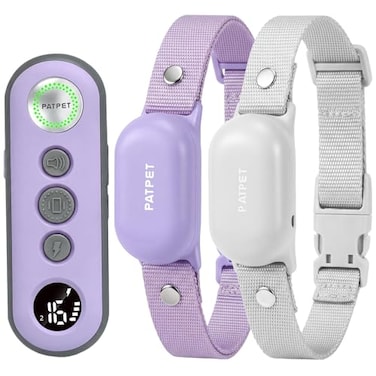 PATPET 2 Dog Training Collar Dog Shock Collar with Remote Control 4000FT IPX7 Waterproof Rechargeable Shock Collar for Dogs Small Medium Large 3 Training Modes BeepVibrationShock ECollar