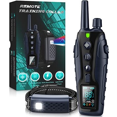 Nikketta Shock Collar for Dogs 4500FT Dog Training Collar with Remote Waterproof e Collar with Flashlight 4 Training Modes Keypad Lock Rechargeable Dog Shock Collar for Small Medium Large Dogs