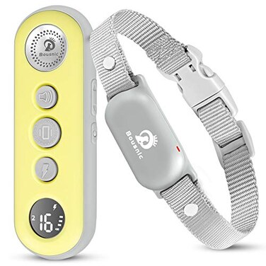 Bousnic Dog Shock Collar with Remote for Dog 10120lbs 1000ft Waterproof Rechargeable e Dog Training Collar for Small Medium Large Breed Dog with BeepVibrateSafe Shock Indicator Light