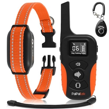 PaiPaitek Dog Vibration Collar with Controller No Shock 3300ft Waterproof Training Dog Collar Beep and Vibrate Only Security Lock Rechargeable Vibrating Collar for Dogs 5120 lbs No Prongs
