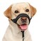 BARKLESS Soft Dog Head Collar Patented Padded No Pull Head Halter Training Nose Leash with Safety Link for Medium Large Dogs Adjustable Muzzle Leash Easy Control for WalkingBlack M