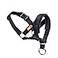 wintchuk Dog Head Collar Fabric Padded Head Collar for Dogs to Prevent Pulling Adjustable Dog Head Harness LBlack