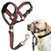 BARKLESS Muzzle Leash for Heavy Pullers No Pull Stylish Head Halter for Large Aggressive Dogs Gentle Dog Face Harness Stops Pet Pulling and Choking on Walks Adjustable Head Collar