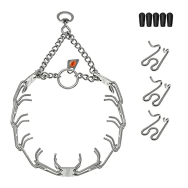 Herm Sprenger Dog Training Prong Collar with Swivel DRing 3 Extra Links 30 Comfort Tips for Small Medium Large Dogs Stainless Steel NoPull Collar Made in Germany SmallMedium