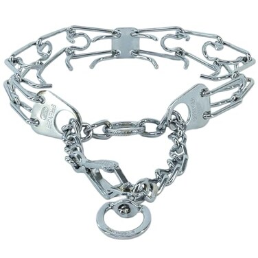 Herm Sprenger UltraPlus Prong Dog Training Collar with Latch Chrome 30 mm x 18 Neck Size 22 Chain Length
