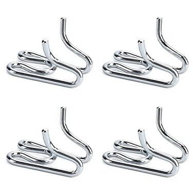 JIPIMON Dog Collar Extra Links Designed for Training Collars 4 Pack Steel Chrome Plated Dog Training Collar Links 320mm Silver
