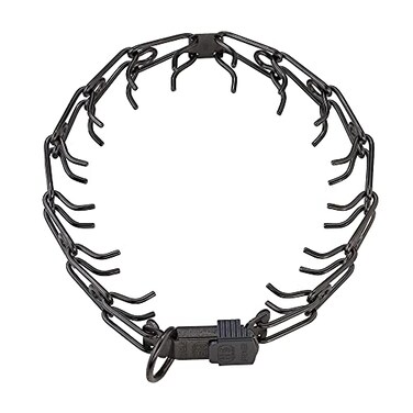 Herm Sprenger Black Stainless Steel Prong Dog Collar with ClicLock Buckle for Small Medium Large Dogs UltraPlus Training Pinch Collar with Quick Release Made in Germany