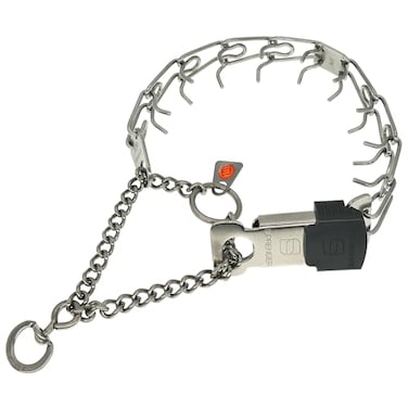 Herm Sprenger Prong Collar with Quick Release ClicLock Buckle for Small Medium Dogs Stainless Steel No Pull Collar Pinch Collar for Dog Training Made in Germany 16in x 225mm