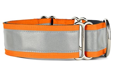 If It Barks 15 Reflective Martingale Collar for Dogs Adjustable Made in USA Strong Durable and Comfy Ideal for Training Suitable for Most Breeds Medium Orange