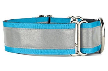 If It Barks 15 Reflective Martingale Collar for Dogs Adjustable Made in USA Strong Durable and Comfy Ideal for Training Suitable for Most Breeds Medium Turquoise