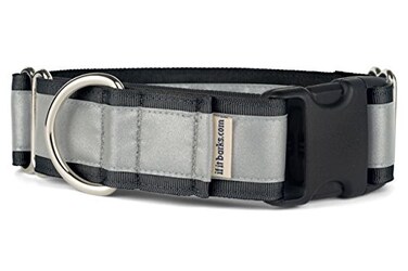 If It Barks 15 Reflective Martingale Collar with Quick Snap Buckle for Dogs Adjustable Made in USA Strong Durable and Comfy Ideal for Training Fits Most Breeds Medium Black