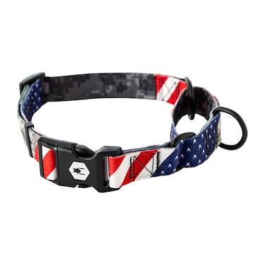 Wolfgang ManBeast Wolfgang Heavy Duty Martingale Dog Collar with Quick Release Nylon Buckle for Walking Training DigitalDog Print Large