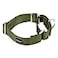 Mikivery Martingale Dog Collar Nylon Adjustable and Safety Training Colourful Comfortable Metal Buckle Pet Collars for Small Medium and Large DogsMilitary GreenM
