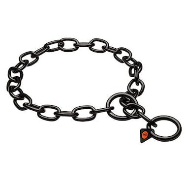 Dogline Herm Sprenger Black Stainless Steel Short Link Fur Saver Dog Training Collar NoPull Slip Chain for Small Medium Large Dogs for Easy Control Made in Germany