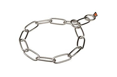 Herm Sprenger choke dog collar Herm Sprenger Stainless Steel Long Link Chain Collar 4 mm x 26 Inches