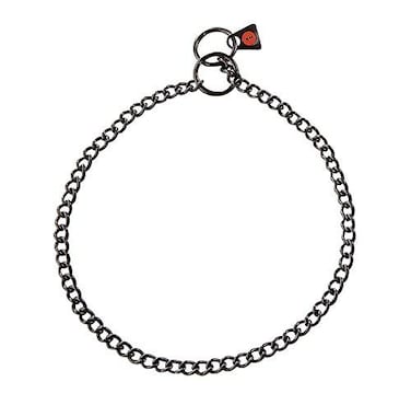 Herm Sprenger Black Stainless Steel Choke Dog Training Collar 2 mm Round Links Slip Chain Small Medium Large Dogs Show Chain Made in Germany