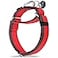 Dazzber Martingale Collar 15 Inch Wide 1200D Extra Strong Nylon Dog Collar No Pull Heavy Duty Dog Collar with 2Color Stripe for Medium to XLarge Dogs Medium 1 12 Inch Wide Red Grey