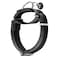 Dazzber Martingale Collar 15 Inch Wide 1200D Extra Strong Nylon Dog Collar No Pull Heavy Duty Dog Collar with 2Color Stripe for Medium to XLarge Dogs Medium 1 12 Inch Wide Black Grey