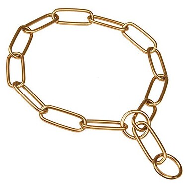Herm Sprenger Curogan Long Link Fur Saver Chain Collar 2223 Inch 30 mm