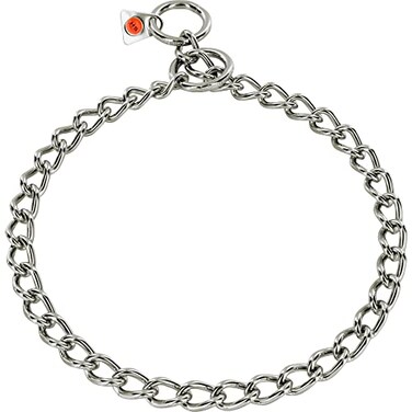 Herm Sprenger Stainless Steel Dog Collar with Round Links Choke Chain for Small Medium Large Dogs Professional Training Collar Correction Slip Chain Made in Germany 18in 45cm