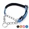 PUROAYET Martingale Dog Collars Adjustable Soft Nylon Reflective Collars with Stainless Steel Chain Walking Training Collars HeavyDuty Puppy Chain Collars for SmallMediumLarge DogsBlueS