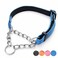 PUROAYET Martingale Dog Collars Adjustable Soft Nylon Reflective Collars with Stainless Steel Chain Walking Training Collars HeavyDuty Puppy Chain Collars for SmallMediumLarge DogsBlueS