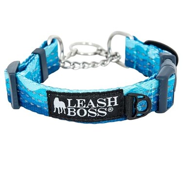 Leash Boss Martingale Collar for Dogs Steel Chain Reflective Nylon Dog Collar for Large Dogs Medium and Small Dogs No Pull Pet Training Collar Small