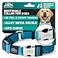JAX PLANET Blue Martingale Collar for Dogs Heavy Duty Nylon Pet Collars for EscapeFree No Pull Training Walking with Alloy Metal Release Buckle Reflective D Ring One Time Adjustment Safe Secure M