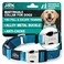 JAX PLANET Blue Martingale Collar for Dogs Heavy Duty Nylon Pet Collars for EscapeFree No Pull Training Walking with Alloy Metal Release Buckle Reflective D Ring One Time Adjustment Safe Secure M