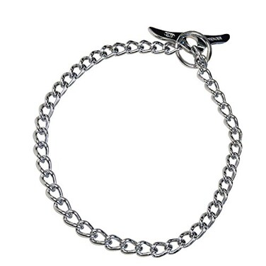 Herm Sprenger Chrome Plated Steel Dog Training Chain Collar with ToggleClosure Slip Chain for Small Medium Large Dogs Chain Collar Made in Germany