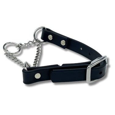 JIM HODGES DOG TRAINING Martingale Collar for Dogs Biothane Stainless Steel Hardware No Pull Made in The USA Professional Grade Medium Black