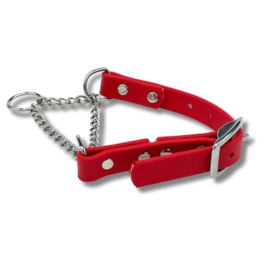 JIM HODGES DOG TRAINING Martingale Collar for Dogs Biothane Stainless Steel Hardware No Pull Made in The USA Professional Grade Small Red