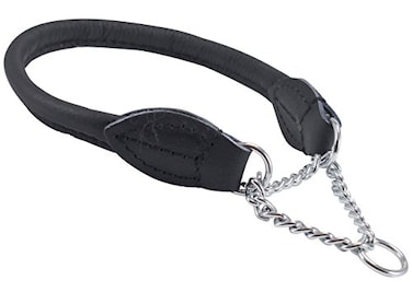 Dogs My Love Rolled Genuine Leather Martingale Dog Collar Choker Black 7 Sizes 3 Neck Circumf1051225