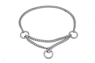 Alvalley Martingale Collar for Dogs Show Chain Dog Collar Made of Brass Safe Easy to Handle Suitable for Showing Training and Walking Perfect for Small Medium and Large Pets