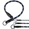 BronzeDog Rope Pro Training Dog Collar Braided No Pull Quick Release Round Lead Collars for Dogs Small Medium Large Puppy M 197 Long Blue