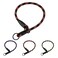 BronzeDog Rope Pro Training Dog Collar Braided No Pull Quick Release Round Lead Collars for Dogs Small Medium Large Puppy M 197 Long Orange