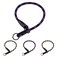 BronzeDog Rope Pro Training Dog Collar Braided No Pull Quick Release Round Lead Collars for Dogs Small Medium Large Puppy M 197 Long Purple