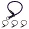 BronzeDog Rope Pro Training Dog Collar Braided No Pull Quick Release Round Lead Collars for Dogs Small Medium Large Puppy M 197 Long Purple