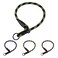BronzeDog Rope Pro Training Dog Collar Braided No Pull Quick Release Round Lead Collars for Dogs Small Medium Large Puppy M 197 Long Green