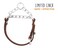 Mighty Paw Martingale Dog Collar No Pull Design Stainless Steel Chain Limited Chain Cinch Training Brown Leather Martingale Training Collar Small Size
