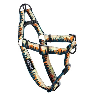 Wolfgang ManBeast Wolfgang Heavy Duty Adjustable Dog Harness PullTested to Over 800 lbs for Walking Training Overland Print Large