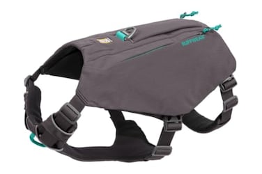 Ruffwear Switchbak Dog Harness NoPull Adjustable Vest with Front Back Leash Points FoamPadded Zippered Pockets QuickRelease Buckles Reflective Trim Granite Gray XSmall