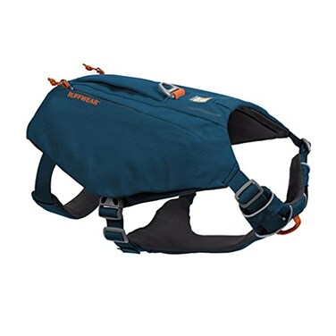 Ruffwear Switchbak Dog Harness NoPull Adjustable Vest with Front Back Leash Points FoamPadded Zippered Pockets QuickRelease Buckles Reflective Trim Blue Moon Small